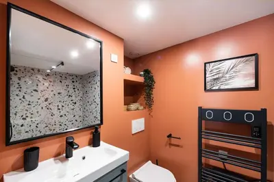 Salle de bains dans l'établissement Pavillon Eden « L’Écrin »