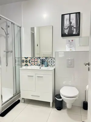 Salle de bains dans l'établissement Chic in Paris - Oberkampf