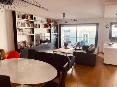 Coin salon dans l'établissement Luxury appartment 10 mn from Champs-Elysées