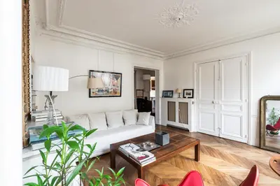 Coin salon dans l'établissement Appartement Guersant - Welkeys