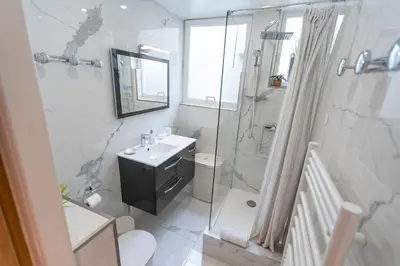Salle de bains dans l'établissement Marais-Pompidou 3, Rue Simon le Franc - 4 people