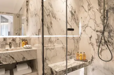 Salle de bains dans l'établissement TheLander - Serviced Apartments in Champs Elysées