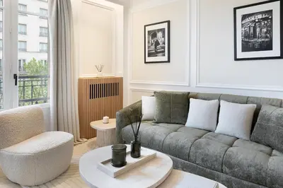 Coin salon dans l'établissement TheLander - Serviced Apartments in Champs Elysées