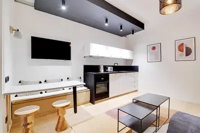Cuisine ou kitchenette dans l'établissement Chic apartment - 1BR-4P - Trocadero