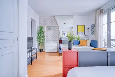 Coin salon dans l'établissement Apartment 3 People Voltaire-Saint Ambroise