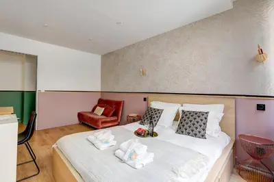 Un ou plusieurs lits dans un hébergement de l'établissement 370 Anthony - Superbe Appartement à Paris