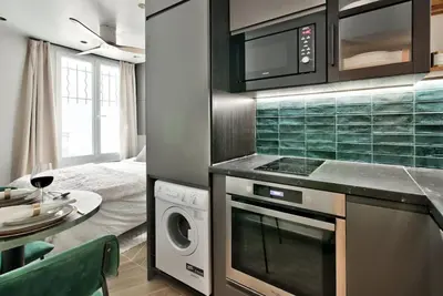 Cuisine ou kitchenette dans l'établissement NEW ! Cosy Suite Intimate Nest Sacré Coeur Paris !