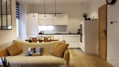 Cuisine ou kitchenette dans l'établissement 2 chambres et une terrasse à Paris!