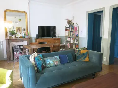 Coin salon dans l'établissement Appartement General Leclerc CityCosy