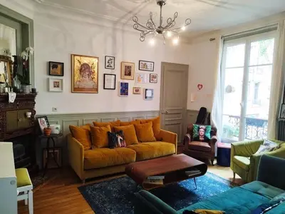 Coin salon dans l'établissement Appartement General Leclerc CityCosy