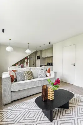 Coin salon dans l'établissement Rare pearl-Apt d'architecte-Auteuil