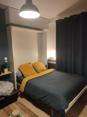 Un ou plusieurs lits dans un hébergement de l'établissement Le nid douillet - Cosy and very close to Paris