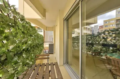 Balcon ou terrasse dans l'établissement Cosy appart avec balcon Pont de Flandres - Crimée