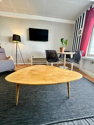 Télévision ou salle de divertissement dans l'établissement Appartement lumineux près de Montmartre 