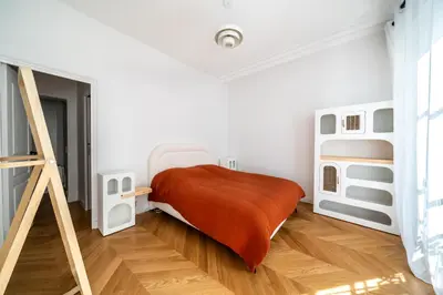 Un ou plusieurs lits dans un hébergement de l'établissement Appartement 50 m² lumineux et refait à neuf