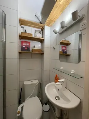 Salle de bains dans l'établissement Appartement de charme à proximité des puces