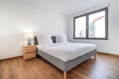 Un ou plusieurs lits dans un hébergement de l'établissement Perfect flat for 4 people #7