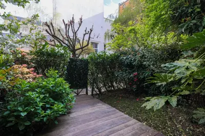 Jardin de l'établissement Charming studio apartment for 2 - Bastille