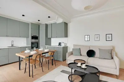 Cuisine ou kitchenette dans l'établissement Authentic apartment - 3BR-8P - Clignancourt