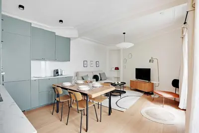 Cuisine ou kitchenette dans l'établissement Authentic apartment - 3BR-8P - Clignancourt