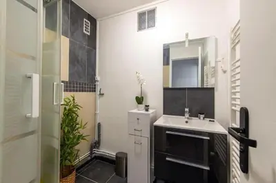 Salle de bains dans l'établissement Appartement spacieux aux portes de Paris
