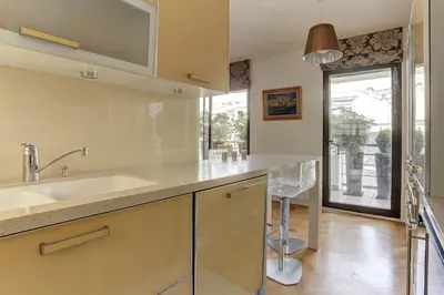 Cuisine ou kitchenette dans l'établissement Le Vernet - Boulogne