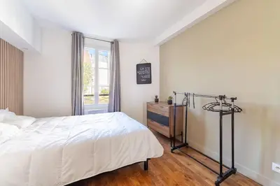 Un ou plusieurs lits dans un hébergement de l'établissement Bail mobilité - Appartement pour voyages d'affaires et d'études