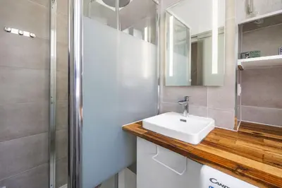 Salle de bains dans l'établissement Heimat
