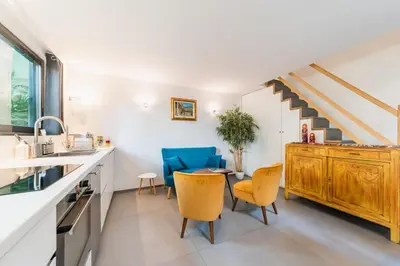 Cuisine ou kitchenette dans l'établissement Oasis de Tranquillité