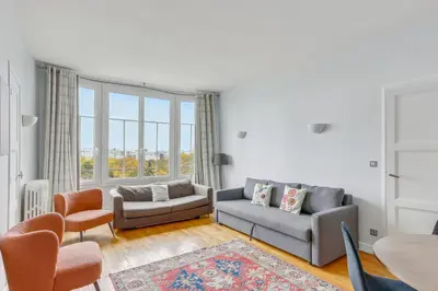 Coin salon dans l'établissement Appartement Cosy - 59 Rue Froidevaux Paris Montparnasse