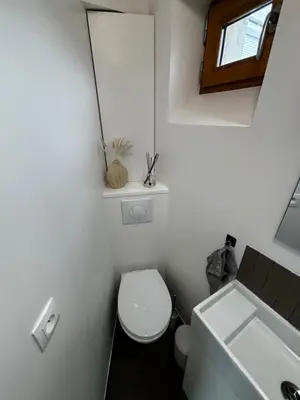 Salle de bains dans l'établissement Ravissant studio parisien
