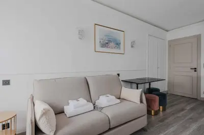 Coin salon dans l'établissement Charming apartment - 1BR-4P - Arc de triomphe