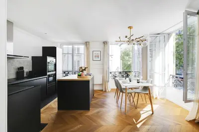 Cuisine ou kitchenette dans l'établissement Trendy apartment - 2BR-4P - Saintonge-Le Marais