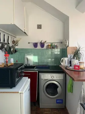 Cuisine ou kitchenette dans l'établissement Cosy studio Bastille