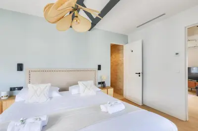 Un ou plusieurs lits dans un hébergement de l'établissement Nid élégant avec climatisation - Paris 3
