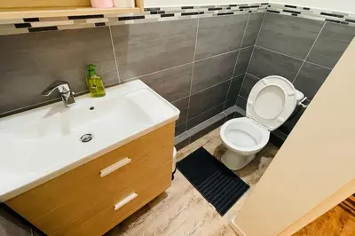 Salle de bains dans l'établissement Appartement 6 pièces / 5 chambres / calme / RDC