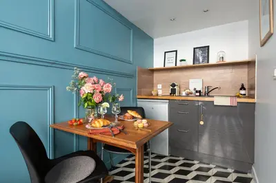 Cuisine ou kitchenette dans l'établissement Artisan Lofts near Marais