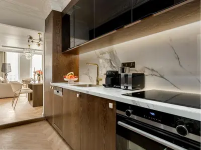 Cuisine ou kitchenette dans l'établissement Merveil - Luxury Suite - Louvre - Aboukir IX