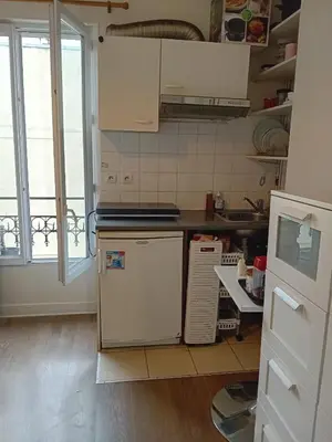 Cuisine ou kitchenette dans l'établissement París 10