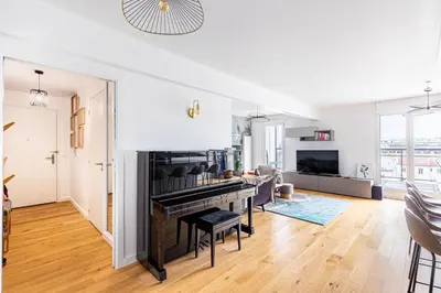 Coin salon dans l'établissement GuestReady - Chic cocoon with a balcony