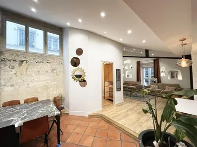 Coin salon dans l'établissement Urban Flat 161 - Sublime 4BDR Luxury Flat in Paris