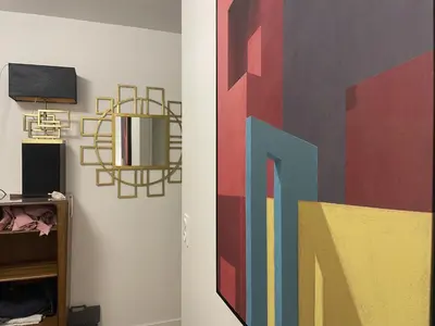 Télévision ou salle de divertissement dans l'établissement Chambre suite privée à Boulogne