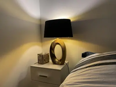 Un ou plusieurs lits dans un hébergement de l'établissement Chambre suite privée à Boulogne