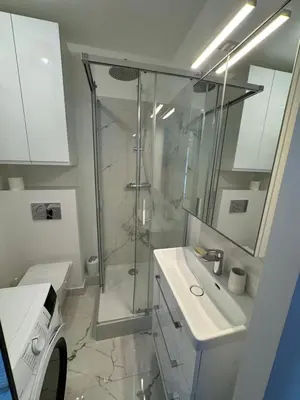 Salle de bains dans l'établissement Studio Eiffel Tower Trocadero