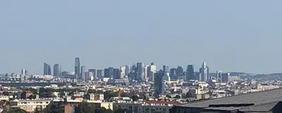 Vue générale sur Châtillon ou vue de la ville depuis l'appartement