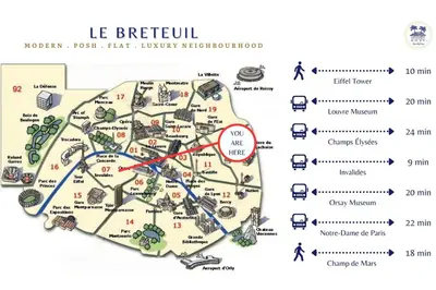 Plan de l'établissement Le Breteuil - Calme & Lumineux - by Mon Petit Faré