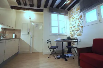 Cuisine ou kitchenette dans l'établissement Louvre Parisian Duplex