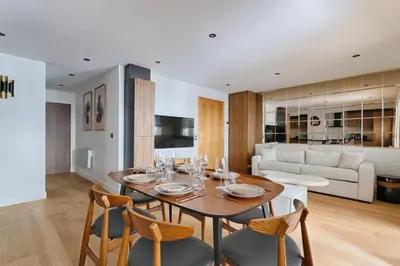 Coin salon dans l'établissement Appartement Design au coeur du Sentier
