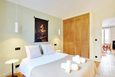Un ou plusieurs lits dans un hébergement de l'établissement Luxury flat silly - Boulogne city center