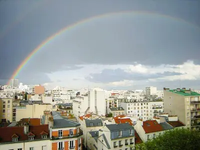 Vue générale sur Paris ou vue de la ville depuis l'appartement